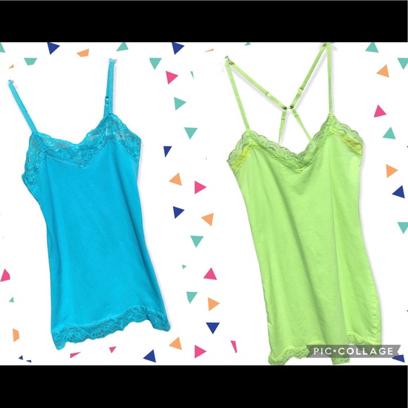 FINAL PRICE VTG Camisole Bundle (2) 
Lace Stretchy sz M - Picture 1 of 7